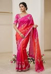 Jk 373 Chinon Silk Embroidery Work Saree
